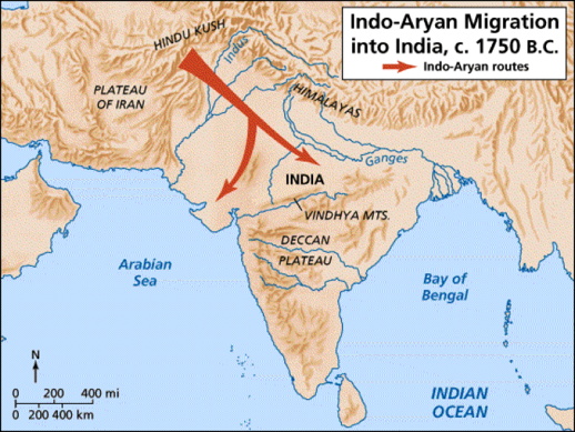 hinduism origin map